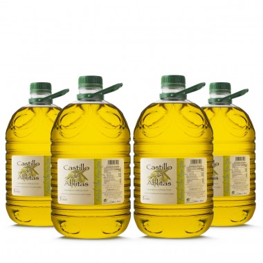 Aceite de oliva arbequina virgen extra - 5 litros (Caja de 4) | Castillo de Ablitas
